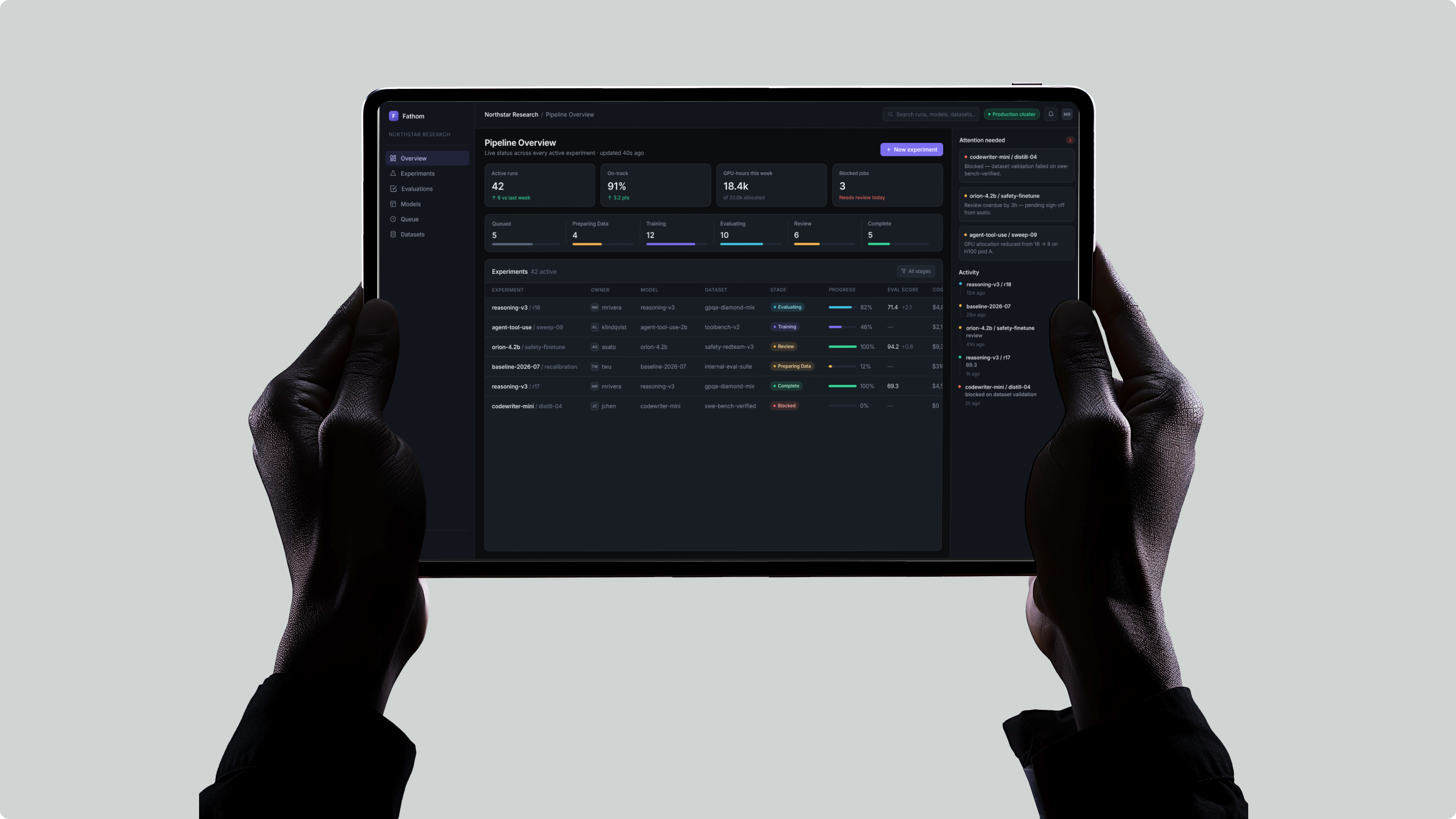 Fathom operating console