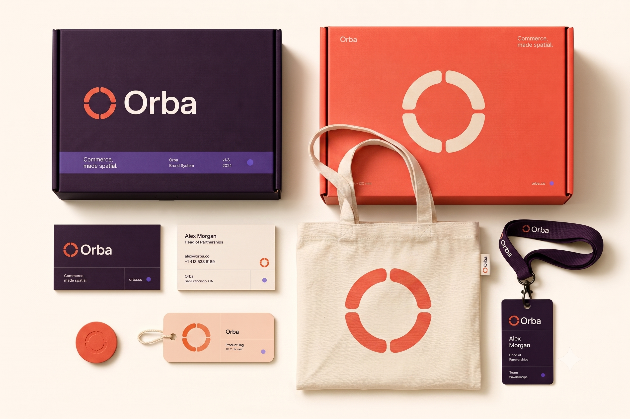 Orba brand system applied to the product interface