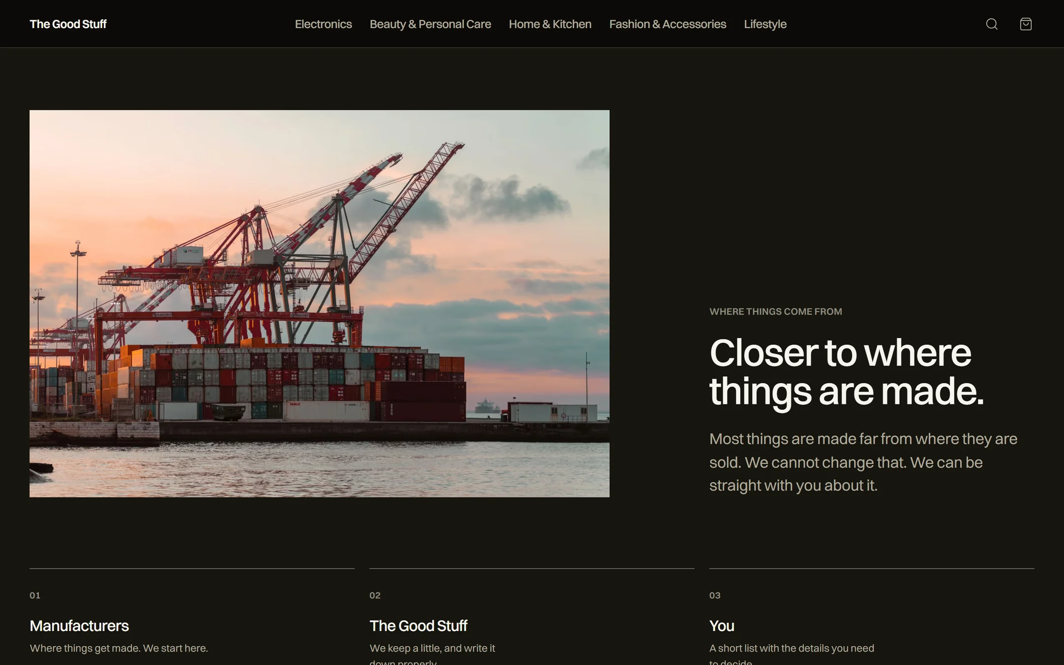 Where things come from: Closer to where things are made, with a three-step chain from manufacturers to you
